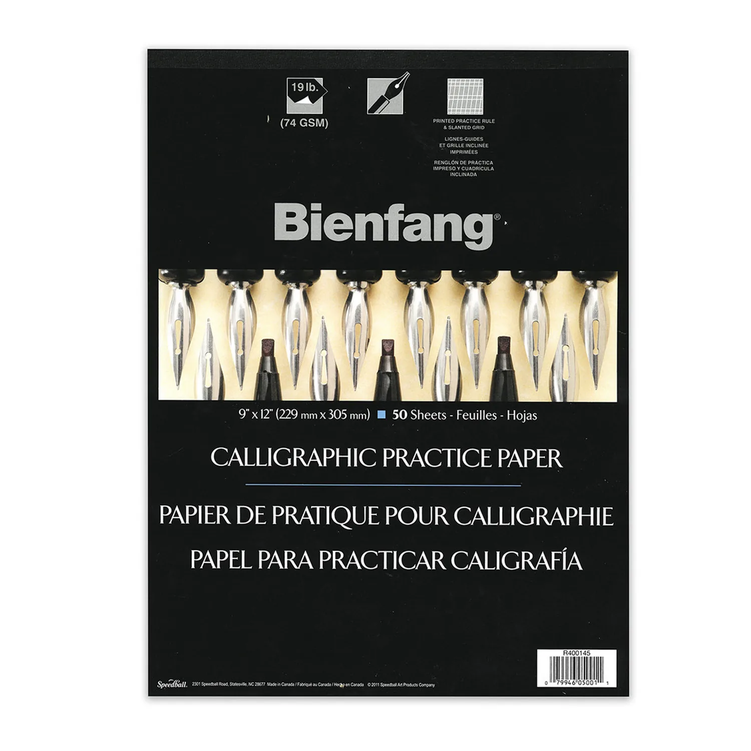 [R400145] Block Bienfang Para Practicar Caligrafía 22x30cm 80gr. 50hjs