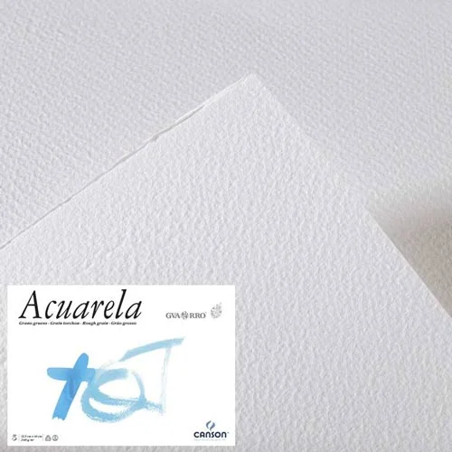 Papel Canson Guarro Acuarela Grano Medio 240gr 70x50cm