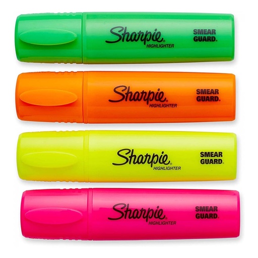 Destacadores Sharpie Blade 4 Colores Surtidos