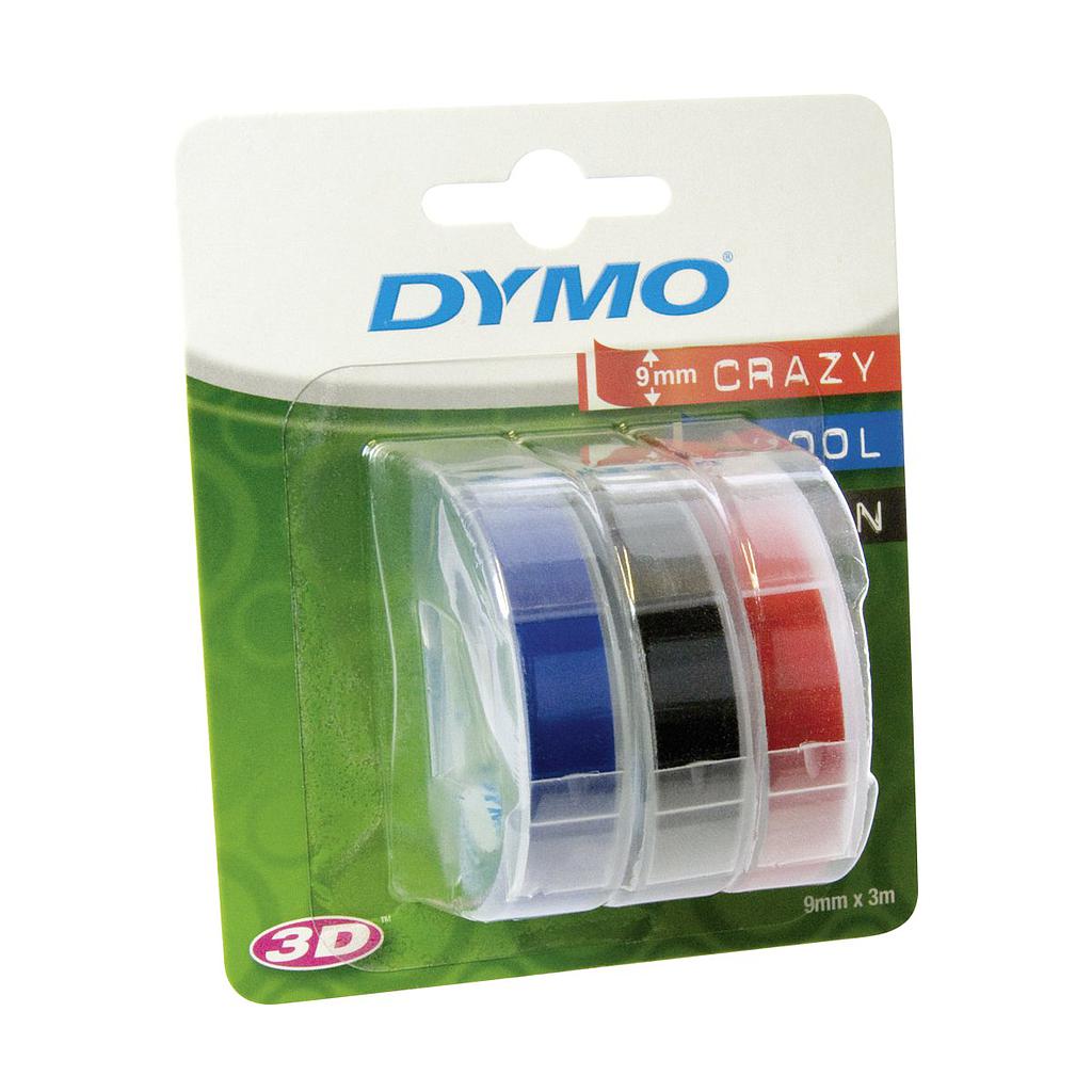 Etiqueta PVC 3 Colores para Rotuladora Organizer Express 9mm X 3m