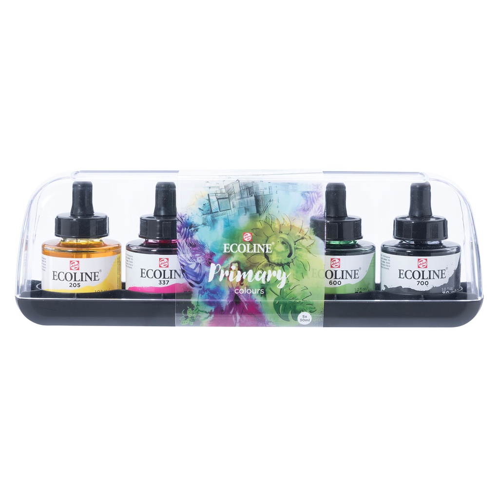 Set de acuarelas líquidas 30ml Ecoline colores Primarios (5ud)