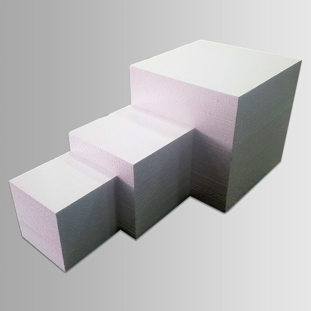 Cubo de plumavit de alta densidad 25kg/m3 Profesional