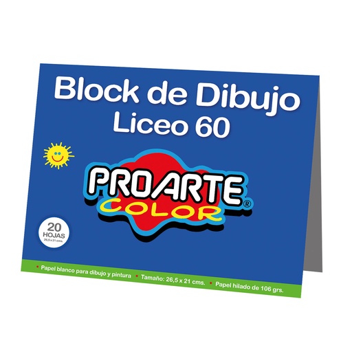 Block Liceo Proarte 26.5x21cm 106gr. 20hj