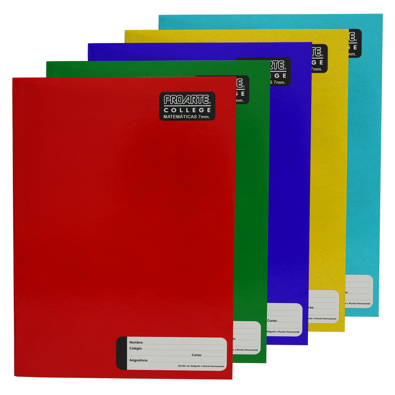 Cuadernos College tapa color liso 80hj