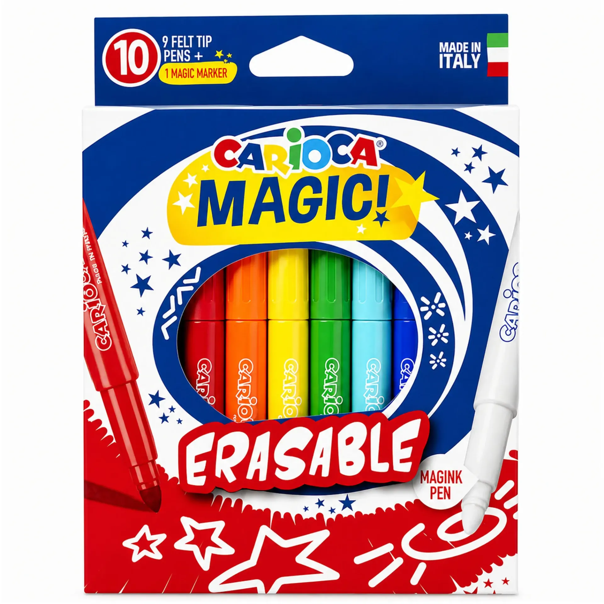 Plumones Borrables Carioca (10 colores)