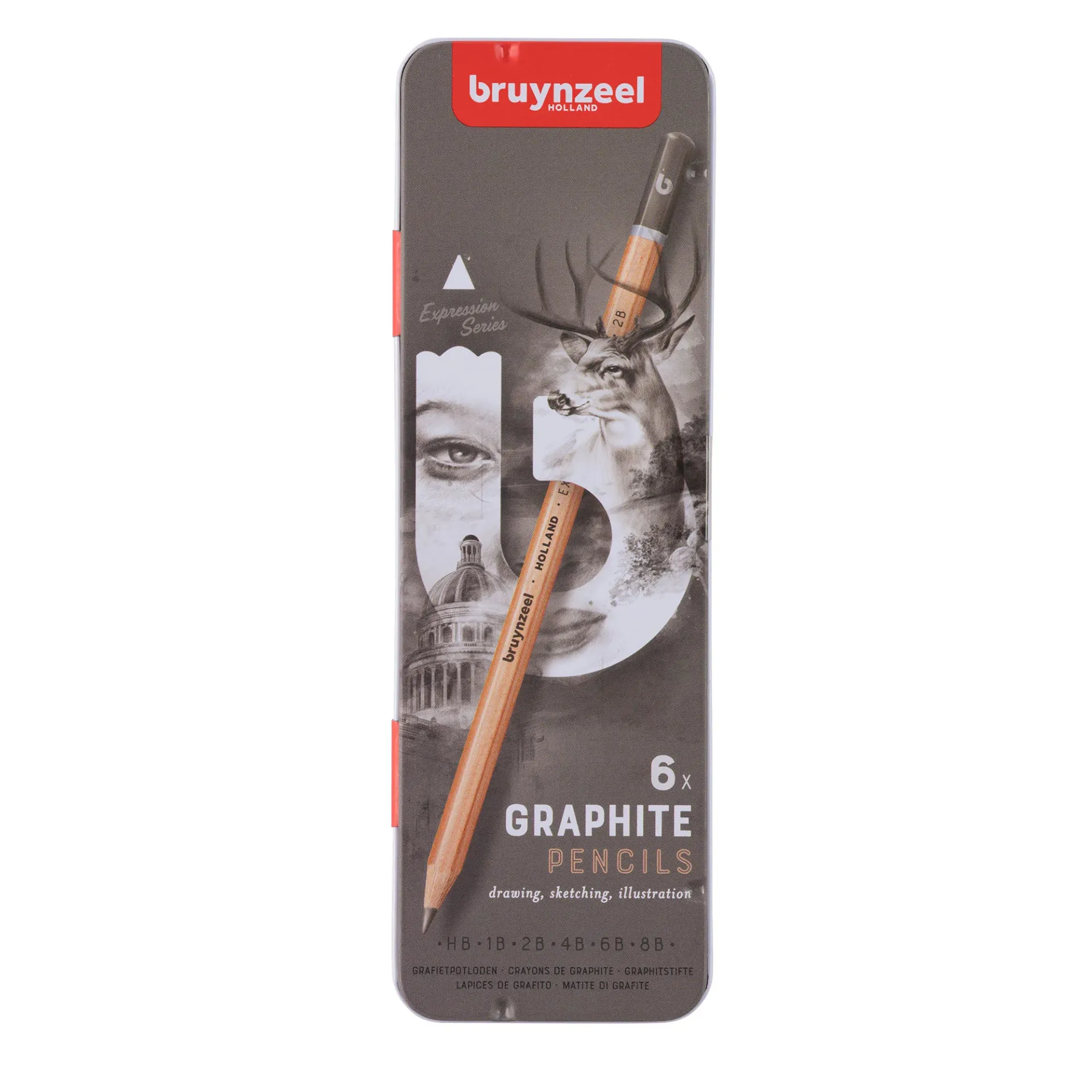 Lápices Grafito Expression Bruynzeel 6 ud
