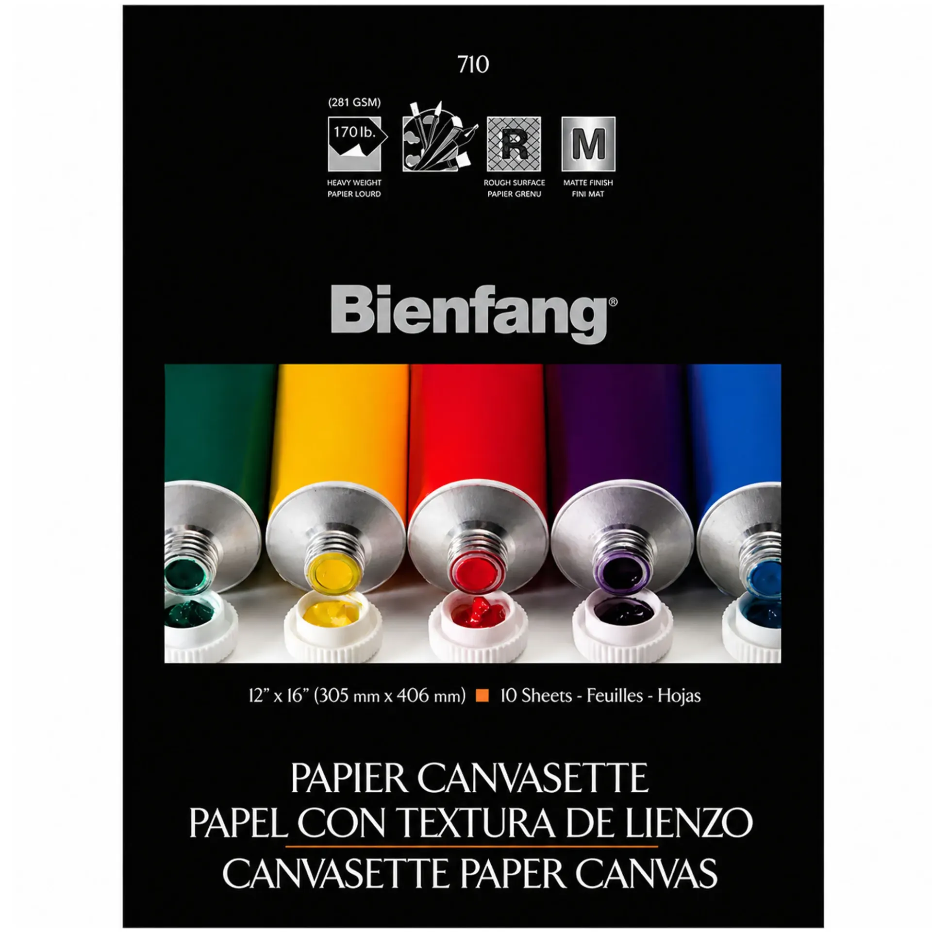 [R270134] Block Bienfang 710 Canvas Tipo Lienzo 30.4x40.7cm 281gr 10hj