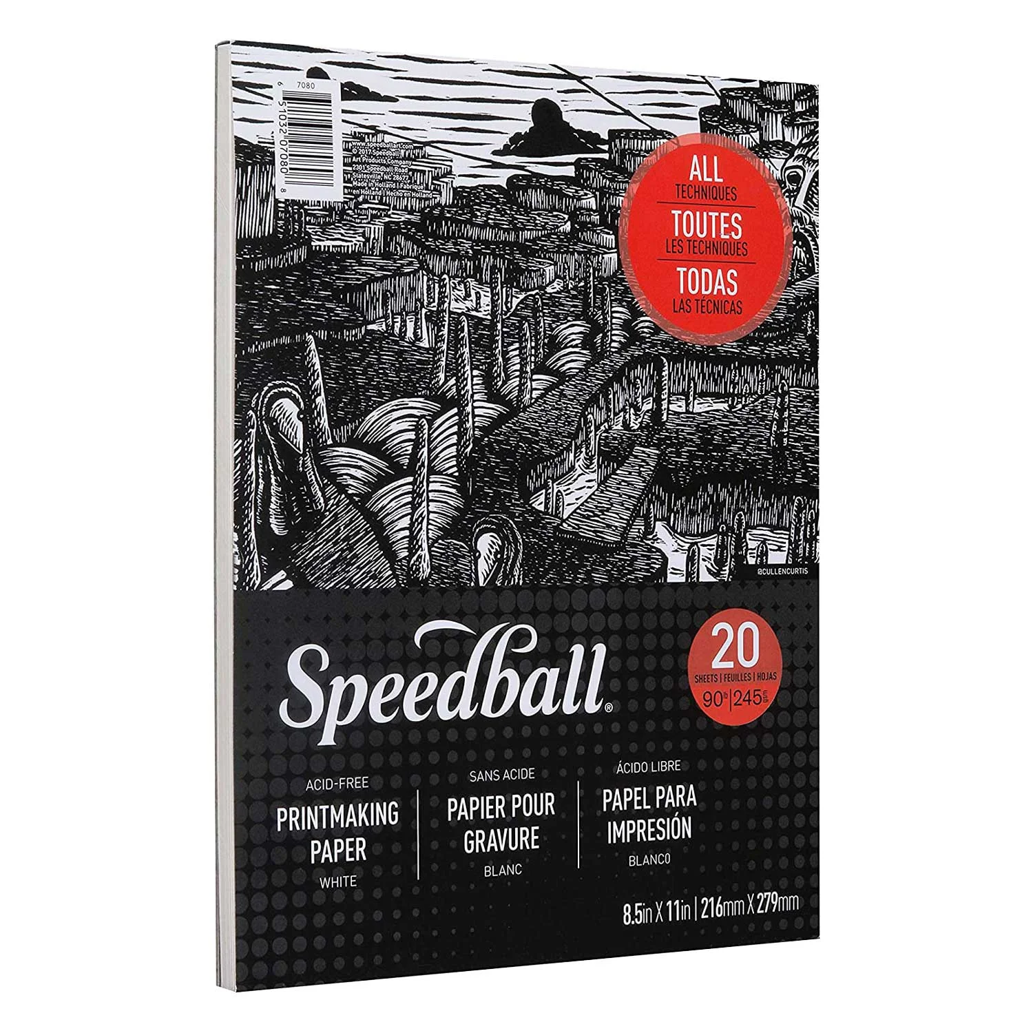 [7080] Block Papel Para Grabado Speedball 21.6x27.9cm 245gr. 20hj