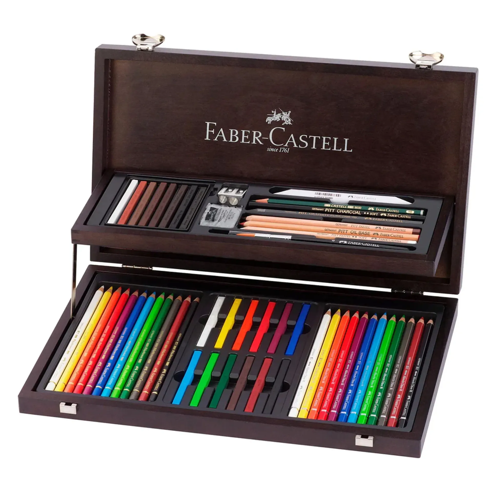 [110084] Estuche Madera Art & Graphic Faber-Castell 54 pzas- 3 Gamas