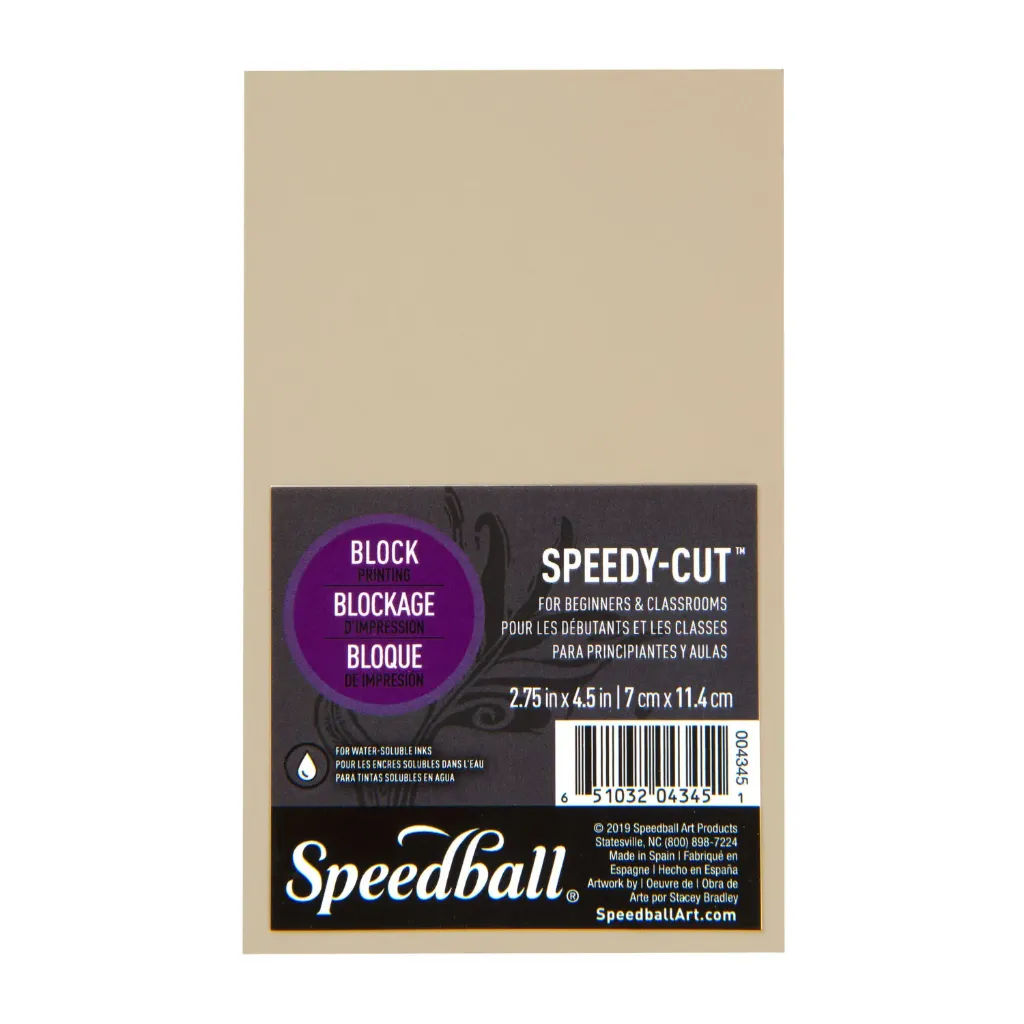 [4345] Goma para Grabado Speedball Speedy Cut-Easy Crema 7x11.4cm
