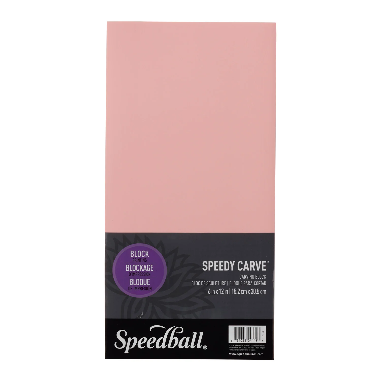 [4118] Goma para Grabado Speedball Speedy-Carve Rosada (15x30cm)