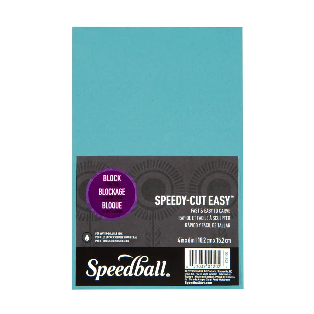 [4202] Goma para Grabado Speedy Cut-Easy Celeste 10x15cm