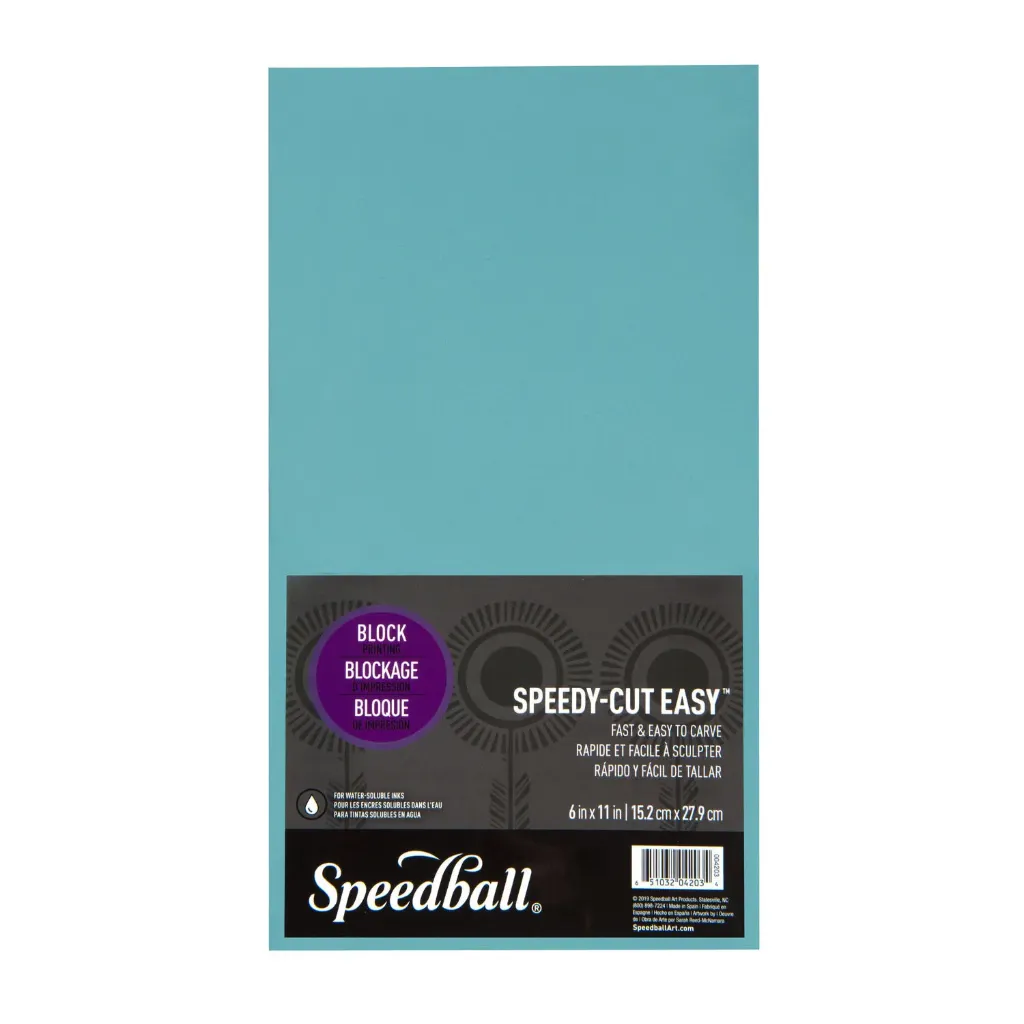 [4203] Goma para Grabado Speedy Cut-Easy Celeste 15x28cm