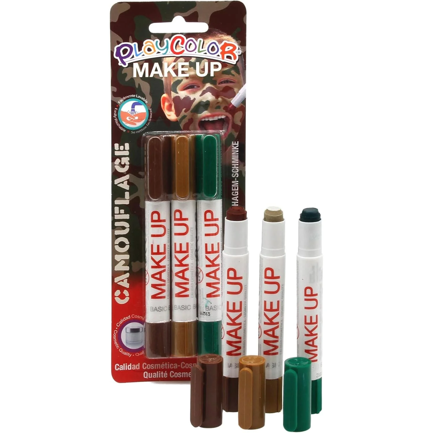 [D01040] Maquillaje Temático Camuflaje Playcolor 3 Colores
