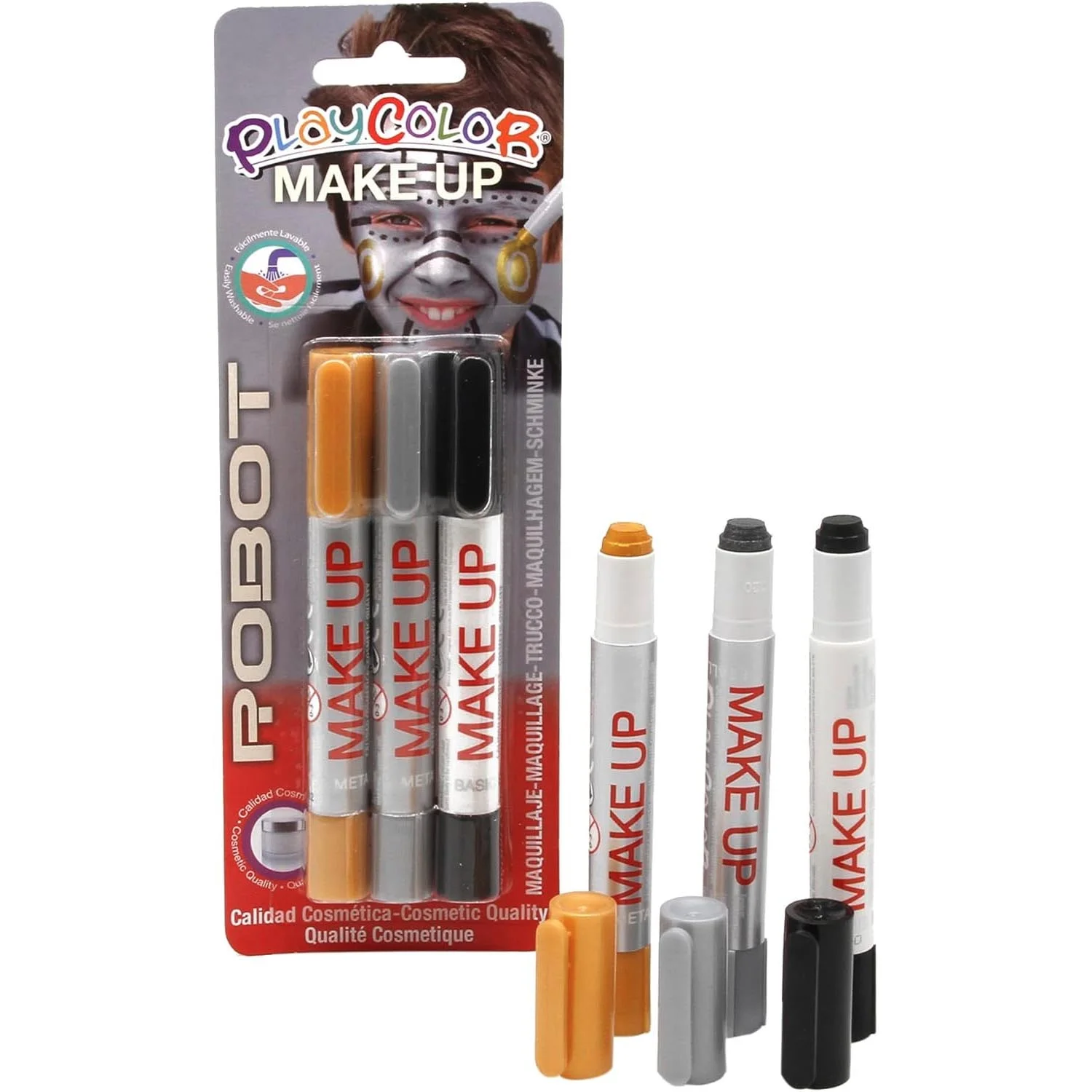 [D01043] Maquillaje Temático Robot Playcolor 3 Colores