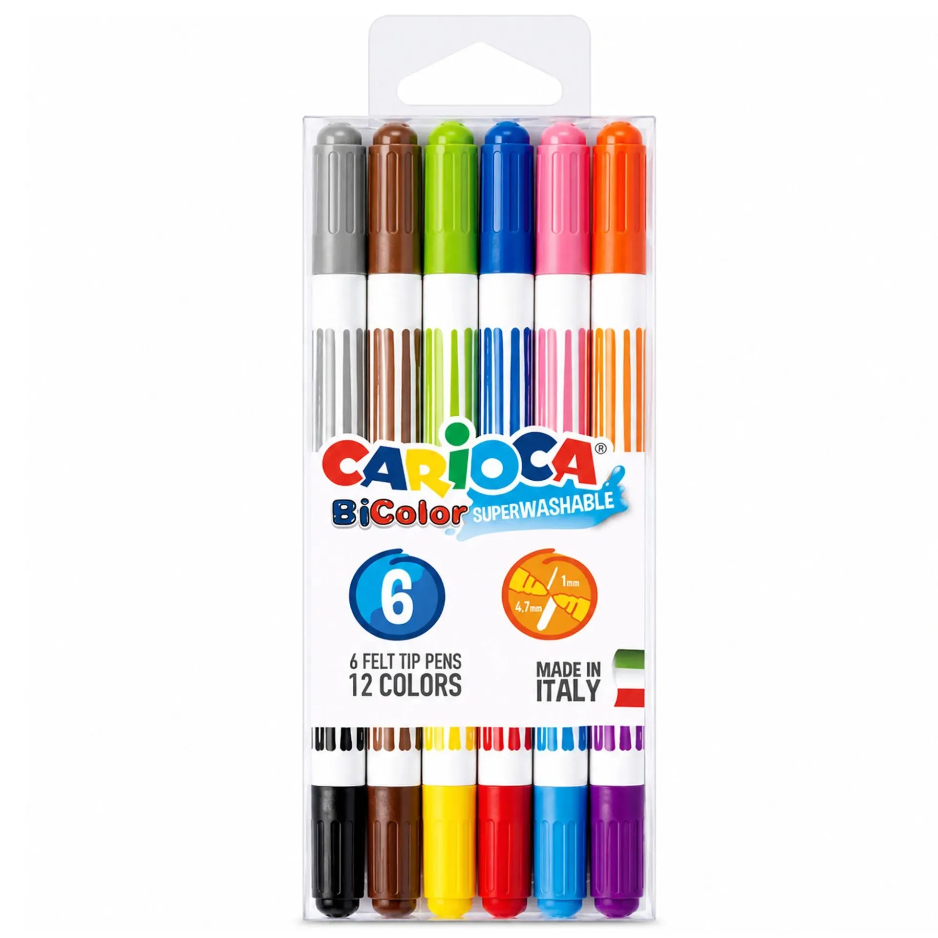[42269] Plumones Bi-Color Carioca 6/12 Colores
