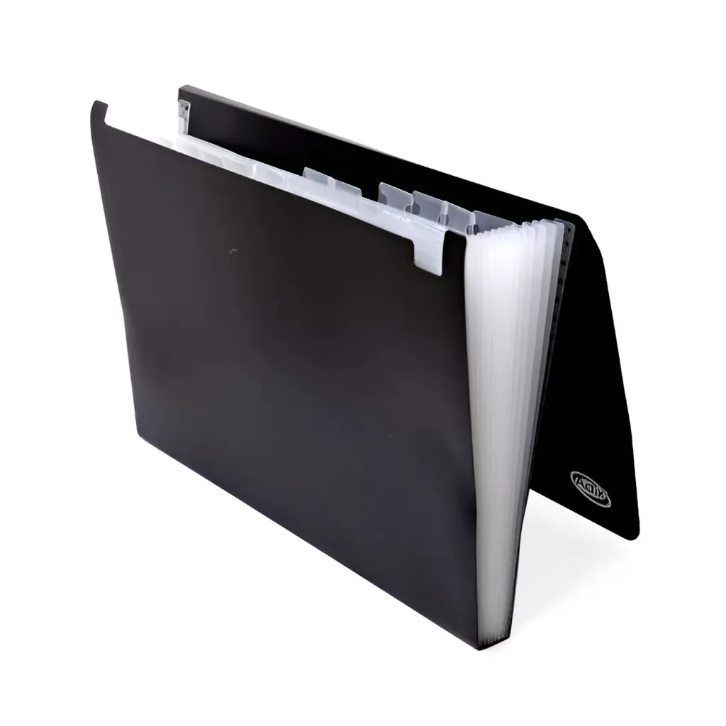 [A114001] Carpeta Plastica Adix 13 Divisiones Negro Oficio