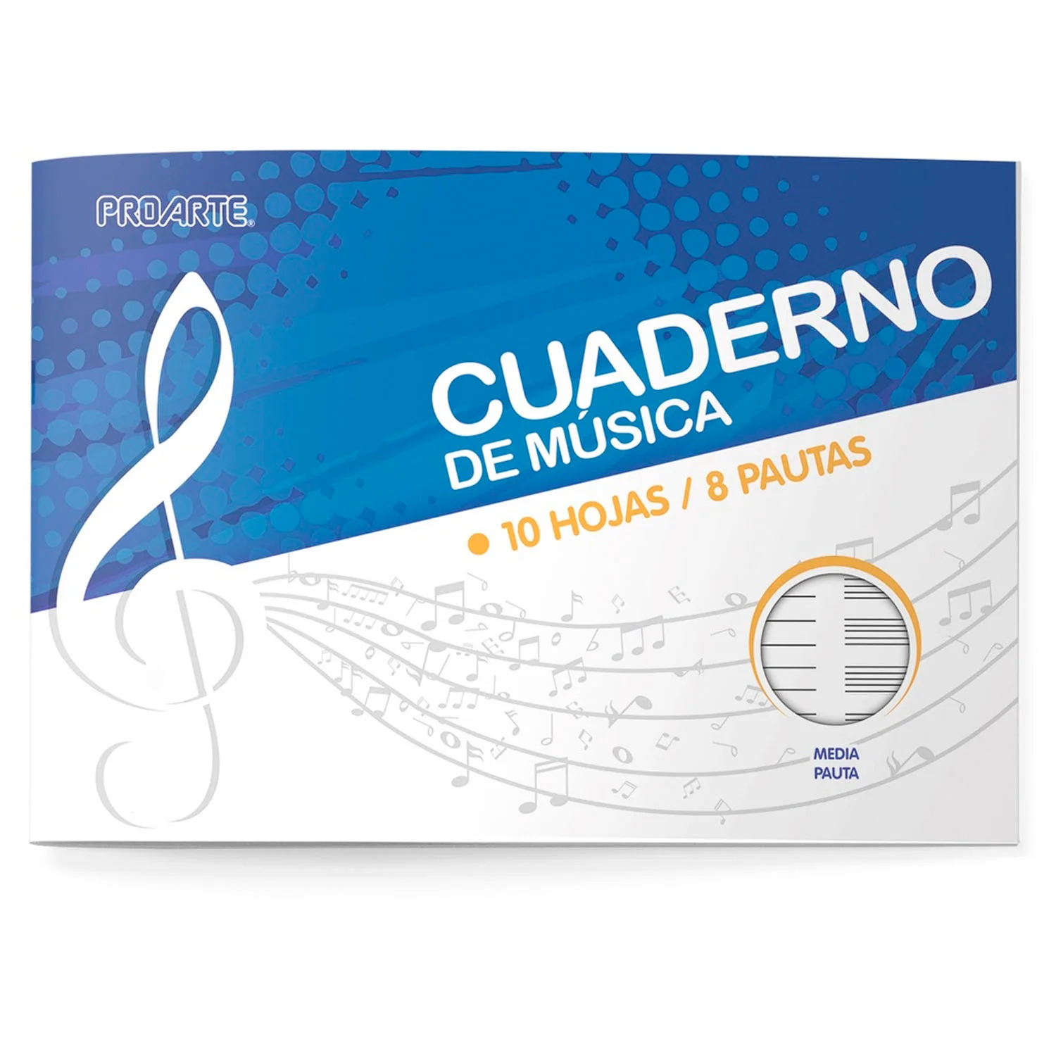 [13007-9] Cuaderno de Música Proarte 1/2 Pauta 10hjs 26x17.7cm