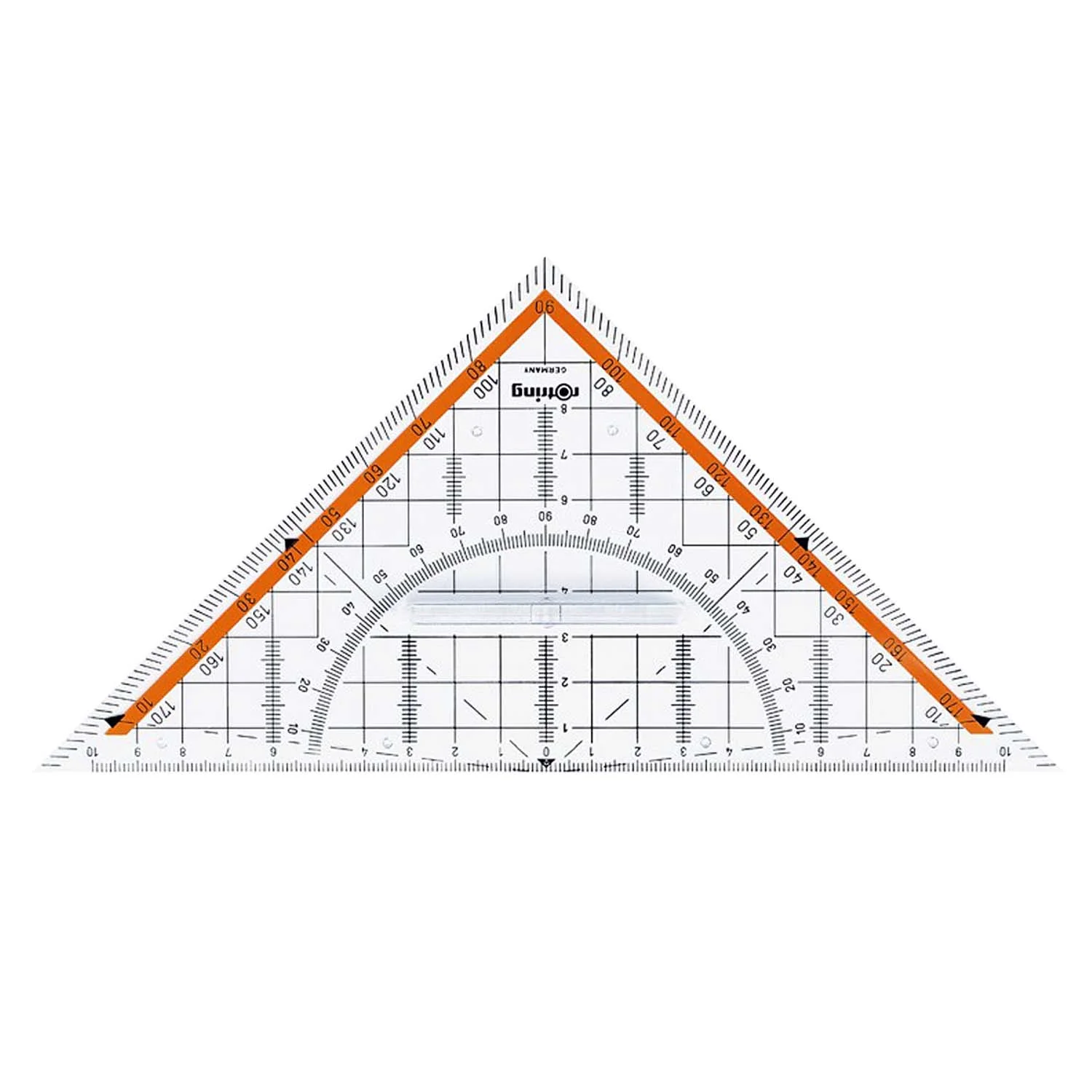 [S0903950] Escuadra Geometrica Rotring 45° Con Toma de Centro 23cm