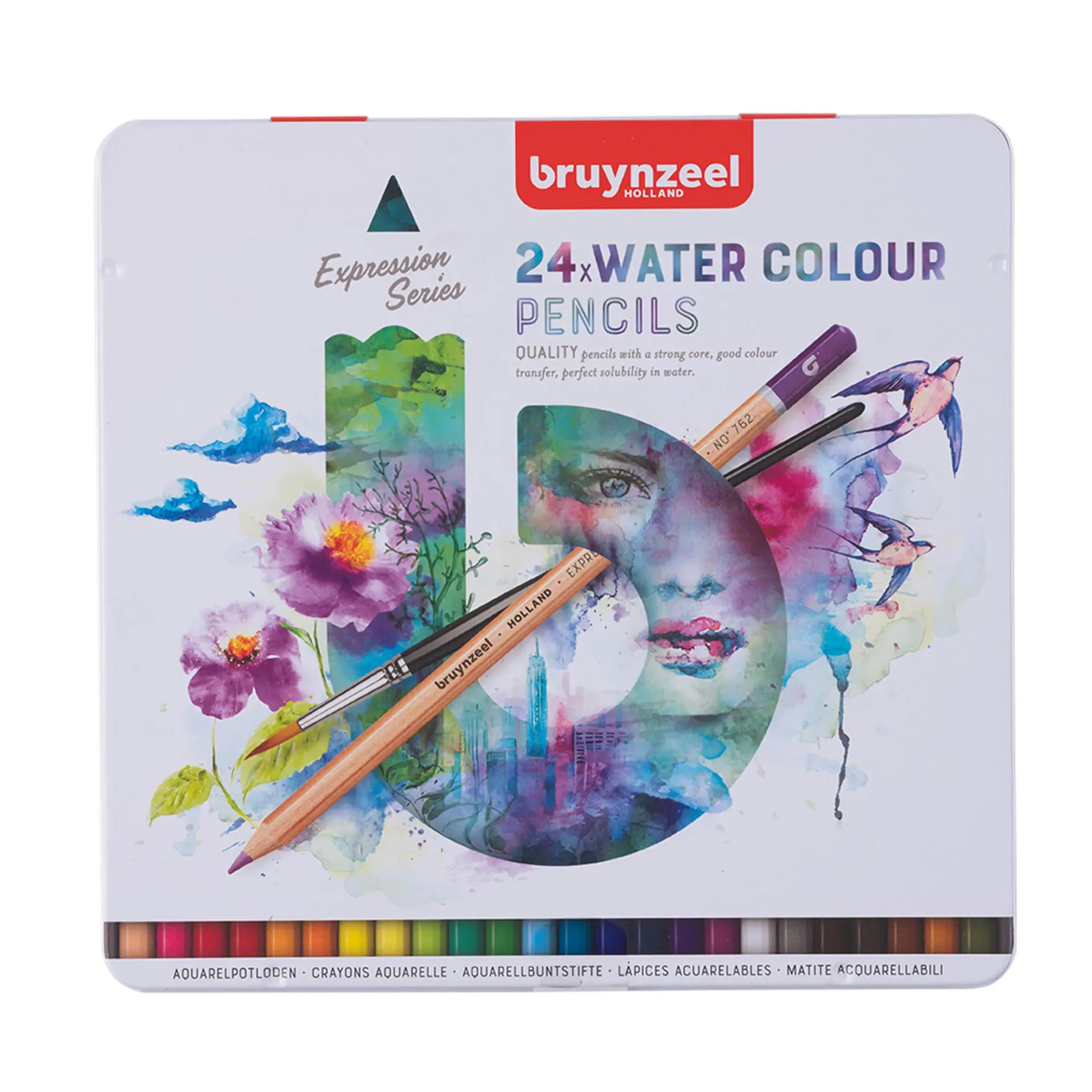 [60313024] Lápices Acuarelables Bruynzeel + Pincel (24 Colores)