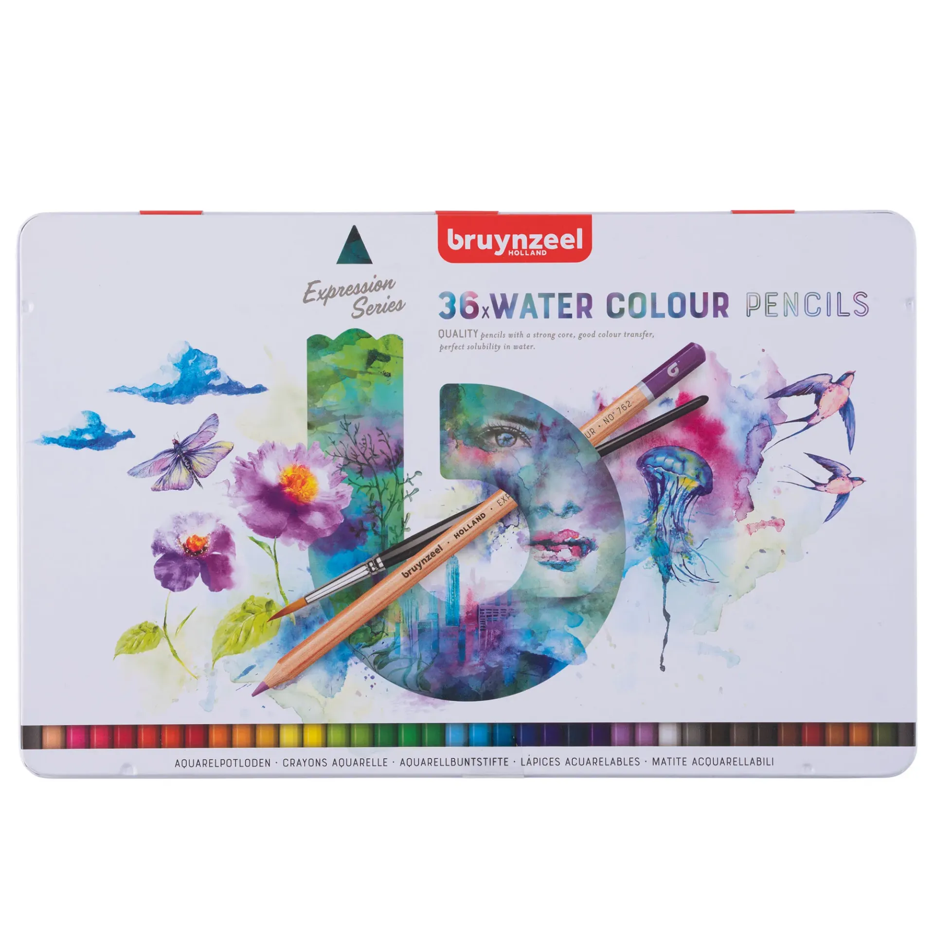 [60313036] Lápices Acuarelables Bruynzeel + Pincel (36 Colores)