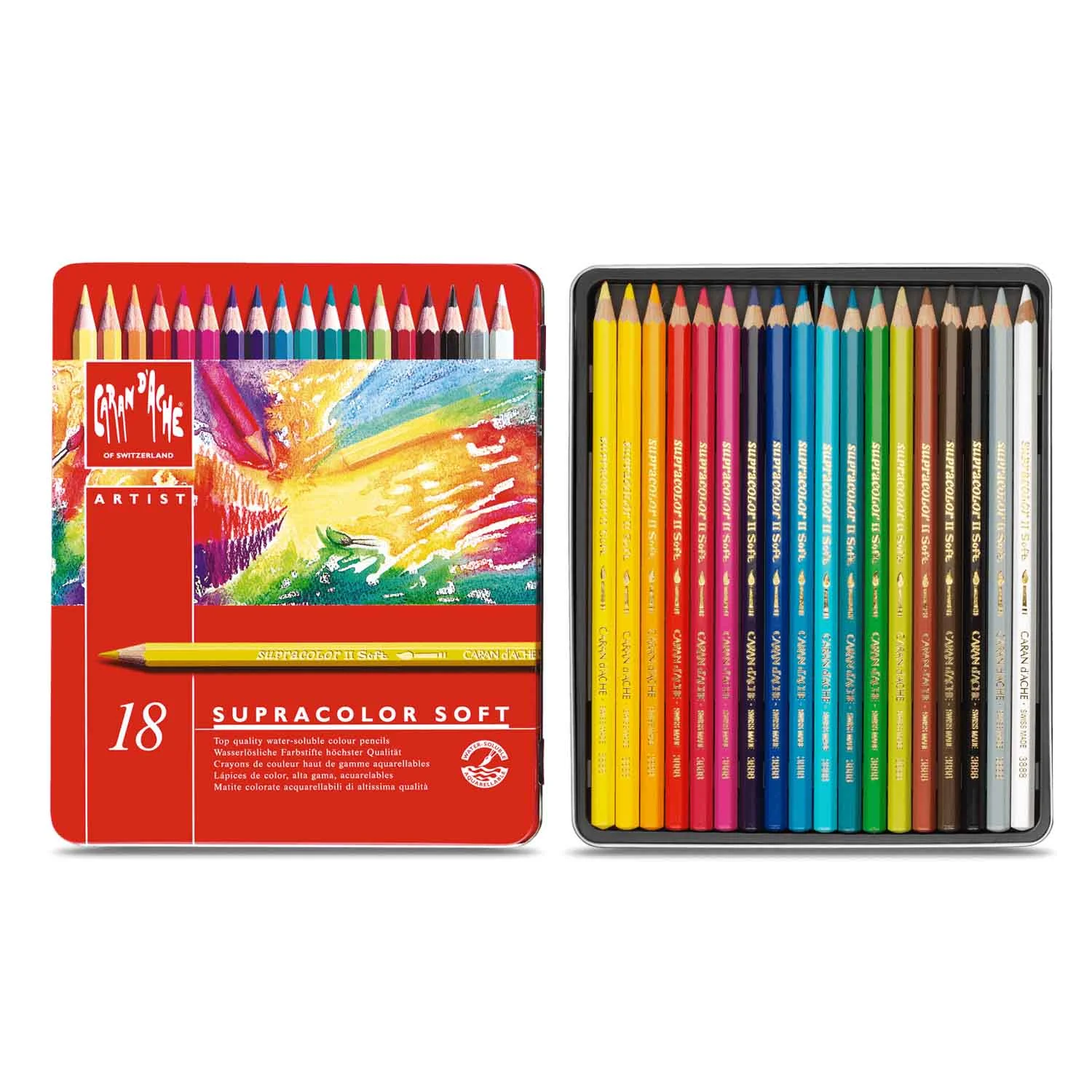 [CA3888318] Lápices Acuarelables Caran d'Ache Supracolor (18 colores)