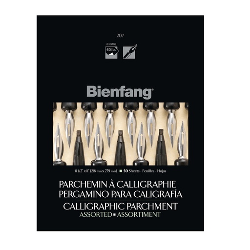 Block Bienfang Papel Pergamino Caligrafía 21.6x27.9cm 50 hj