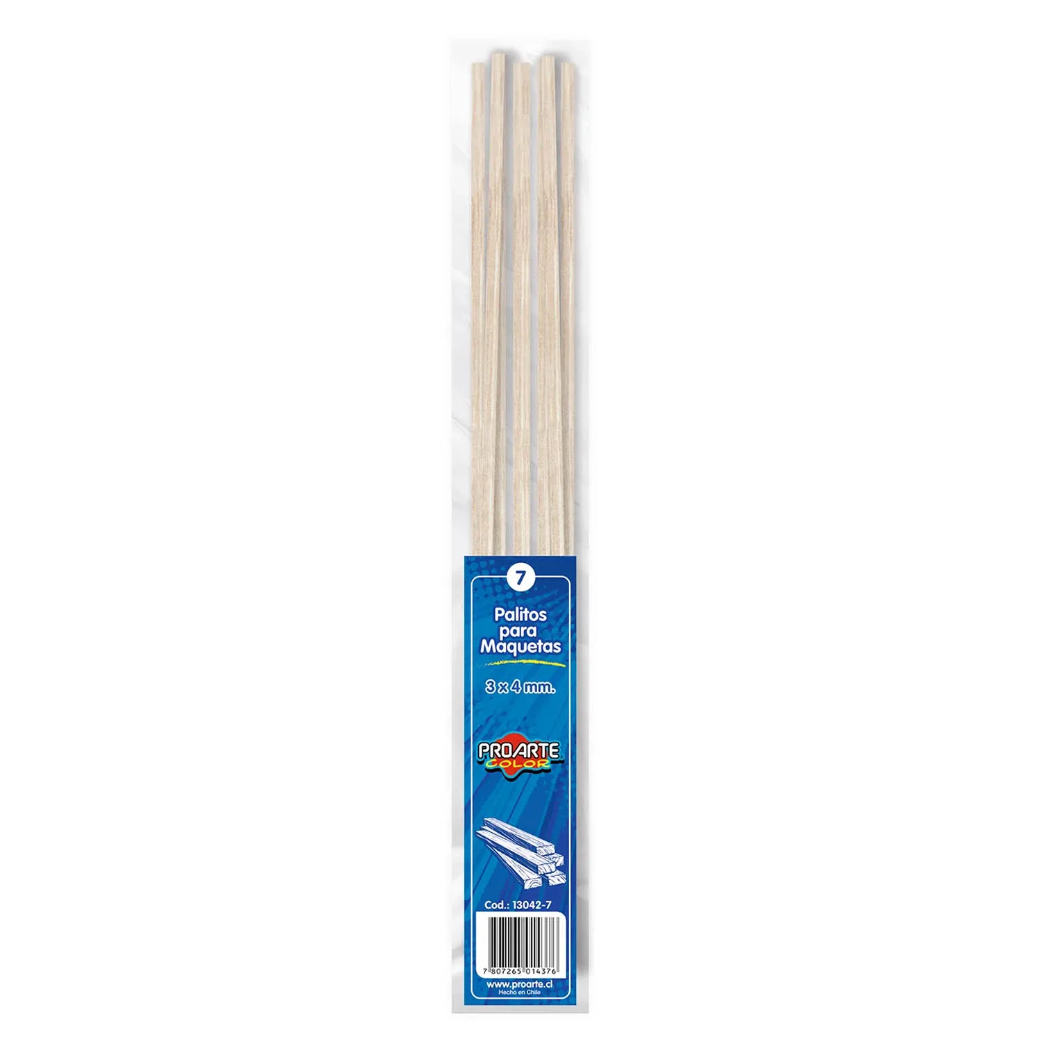 [13042-7] Palos de Maqueta Proarte 50cm 3x4 7uds