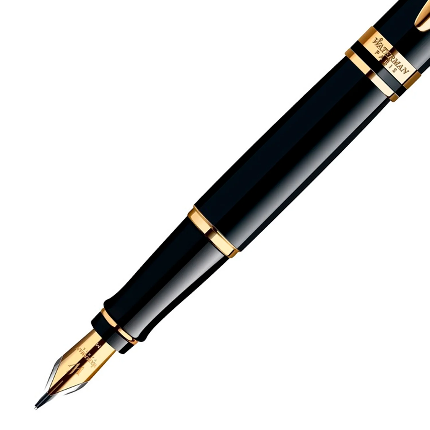 [S0951660] Pluma Estilográfica Expert ( M ) Negro Lacado con Dorado