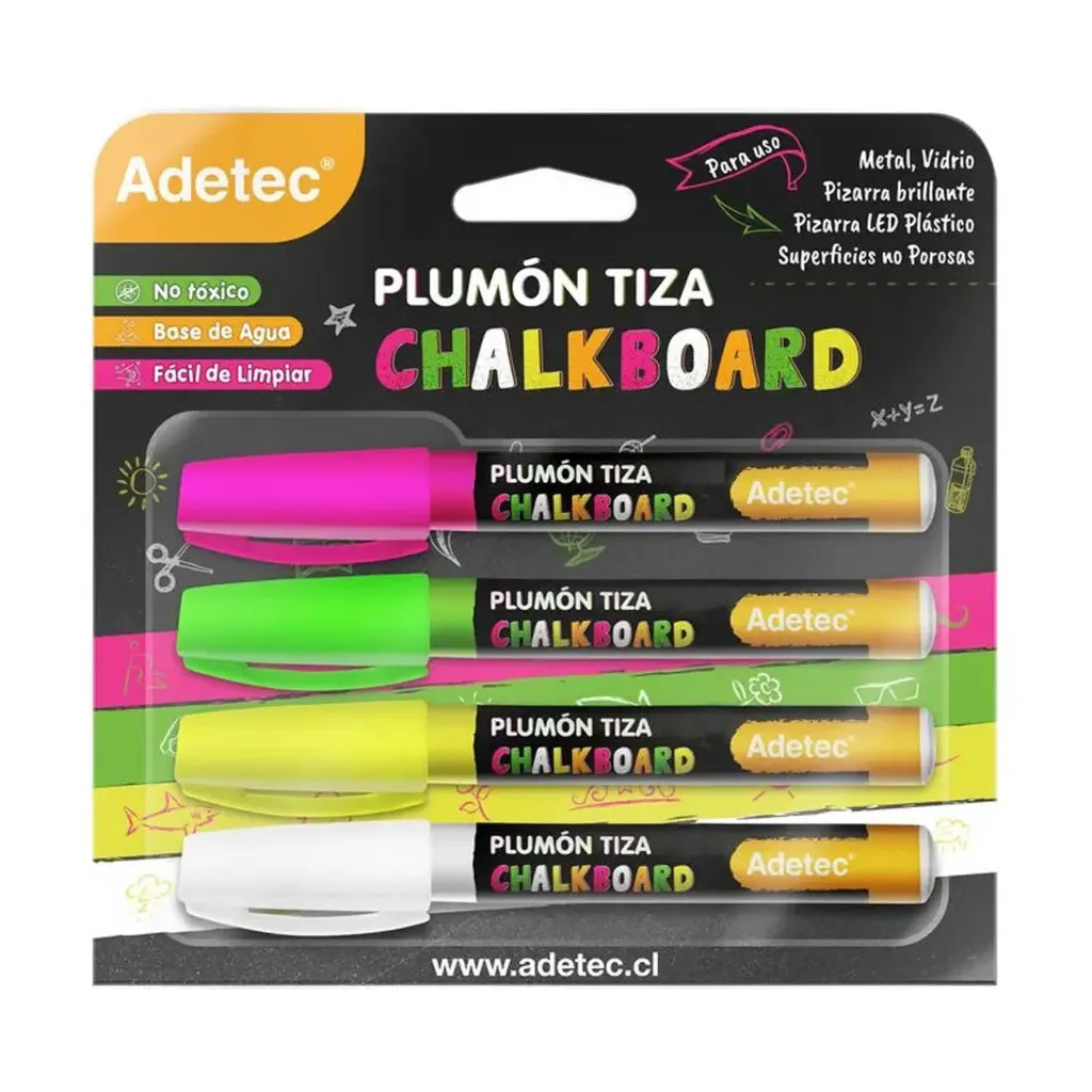 [740] Plumón de Tiza Adetec Colores Surtidos