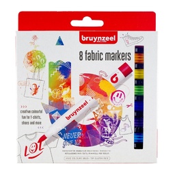 [60227008] Marcadores para Tela (8 Colores) Bruynzeel