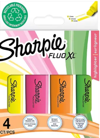 [1960342] Set Destacadores Sharpie Blade 4 Colores