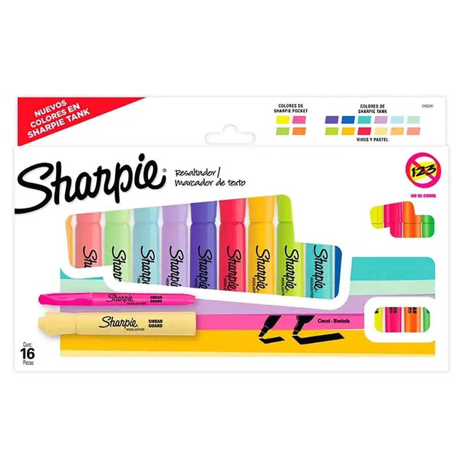 [2165241] Set Destacadores Sharpie Tank y Pocket 16 Colores