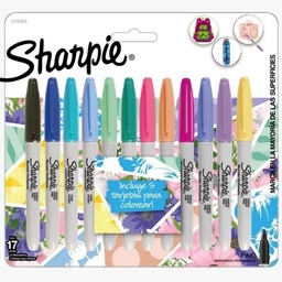 [2102503] Marcador Sharpie punta Fina 12 Colores Girls Permanente