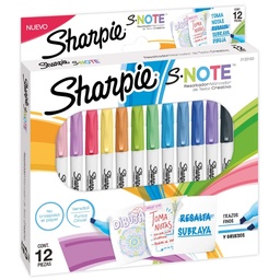 [2133103] Marcador Sharpie S-Note 12 colores