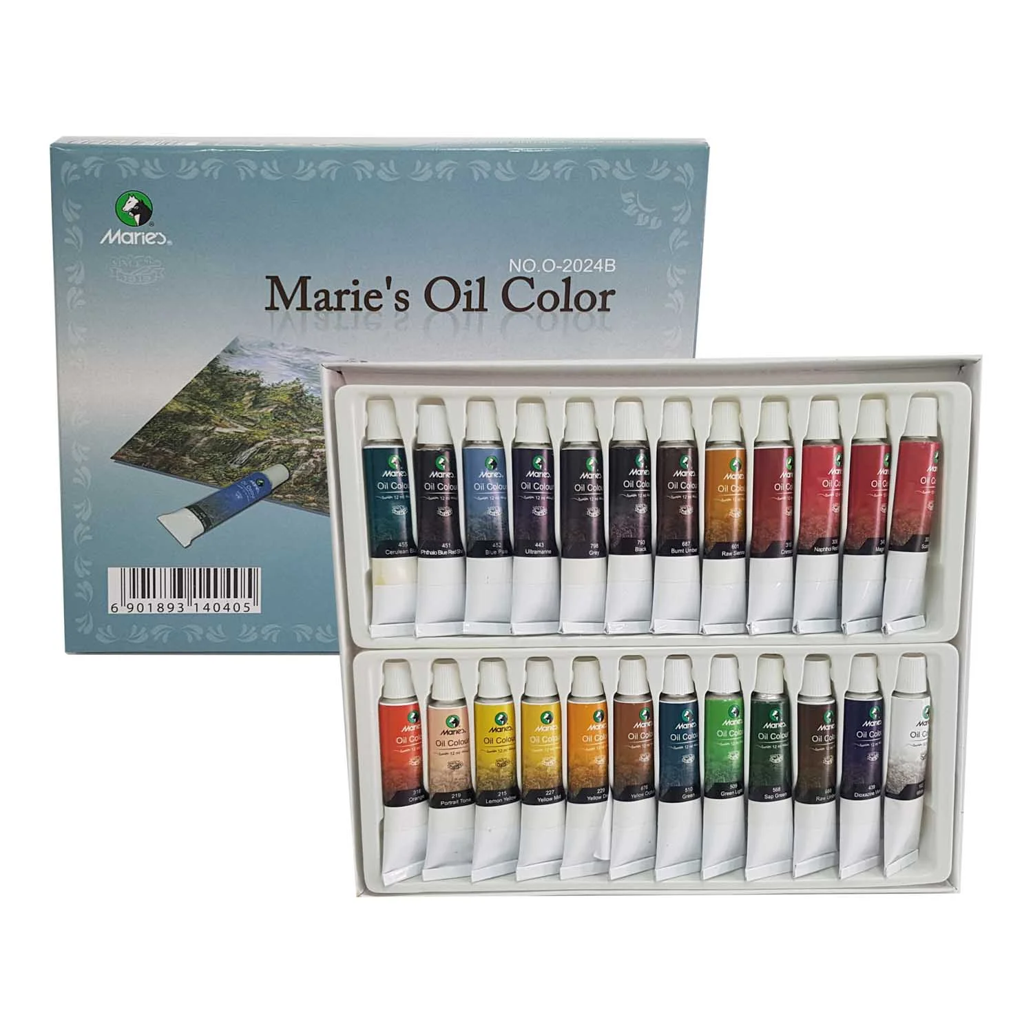 [OLEOMAR005] Set Pinturas al Oleo en Tubos 24 Colores (12ml)