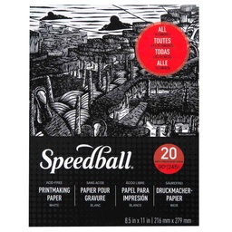 [7080] Block Papel Para Grabado Speedball 245gr 21.6x27.9cm 20hjs