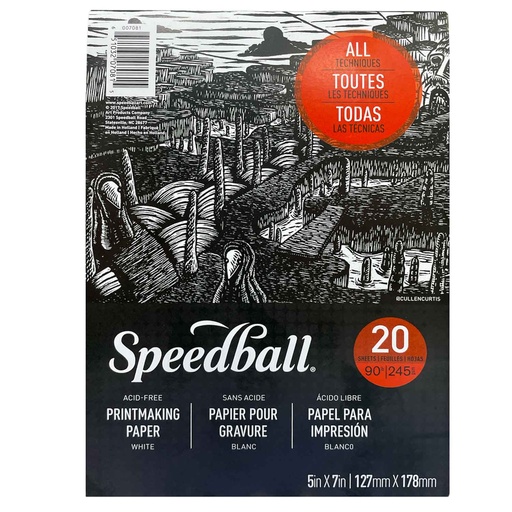 Block Papel Para Grabado Speedball 12.7x17.8cm 245gr. 20hj