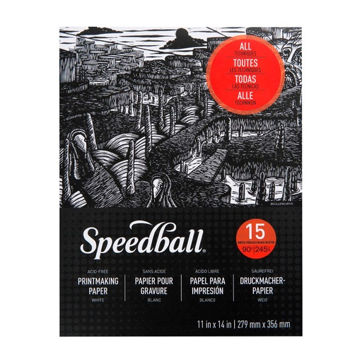 Block Papel Para Grabado Speedball 27.9x35.6cm 245gr. 15hjs