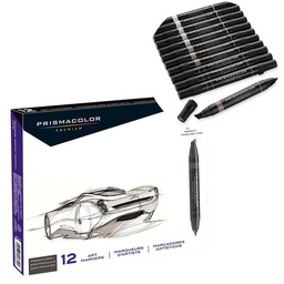 [P03624] Marcador Prismacolor Premier 12 Colores Gris Frances