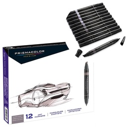 [SA3623] Marcador Prismacolor Premier 12 Colores Gris Cálido