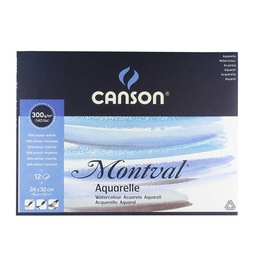 [807319] Block para Acuarela Canson Montval 32x24cm 300gr. 12hj