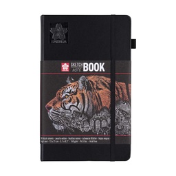 [94141003] Sketchbook Sakura Hoja Color Negro 21x13cm 140gr 80hj