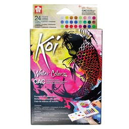 [XNCW-24MPN] Sakura Koi Acuarela + Waterbrush 24 Colores 4M +8F +12P