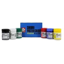 [XPW-6] Témpera Profesional Poster Color Sakura 6 Colores