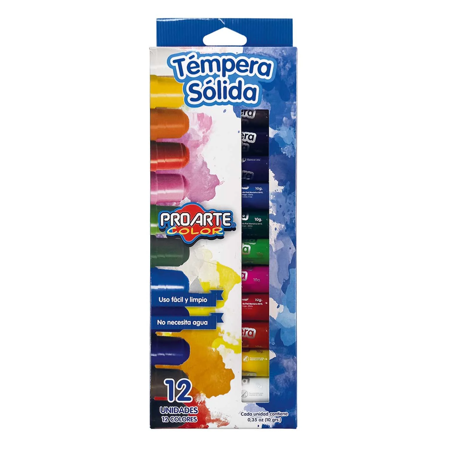 [34122-3] Tempera Proarte Sólida 12 Colores