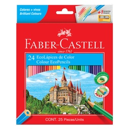 [120124EX] Lápices Faber-Castell Ecolápices 24 Colores + Sacapuntas