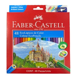 [120148EX] Lapices Faber-Castell Ecolápices 48 Colores + Sacapuntas