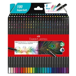 [1207100SOFT] Lápices Faber-Castell Ecolápices Supersoft-100 colores