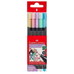 [451417] Marcador Faber-Castell Grip Finepen Pastel 5 Colores